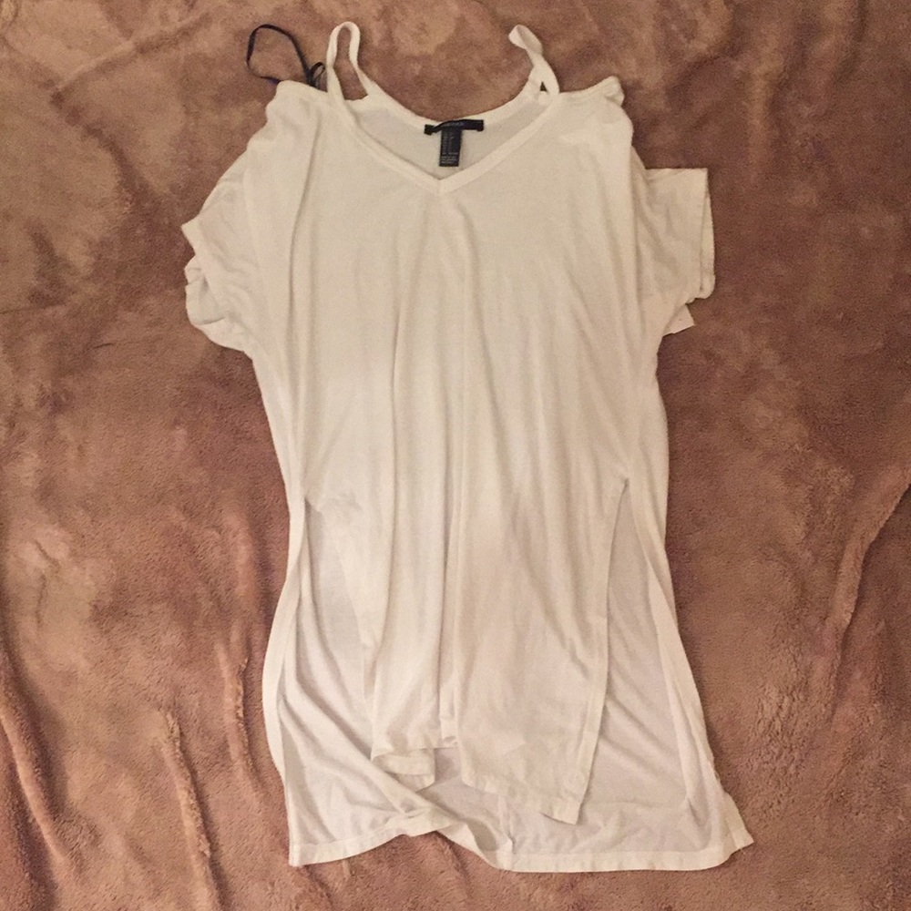 Forever 21 white tunic tee small